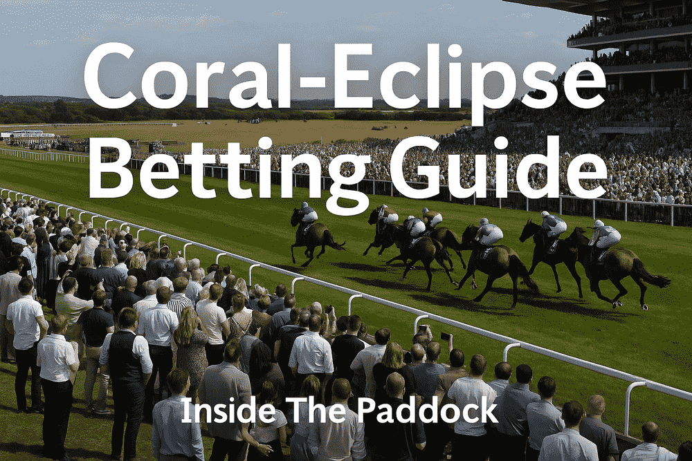 Horse racing at Sandown Park during the Coral-Eclipse Stakes, flat racing crowd view